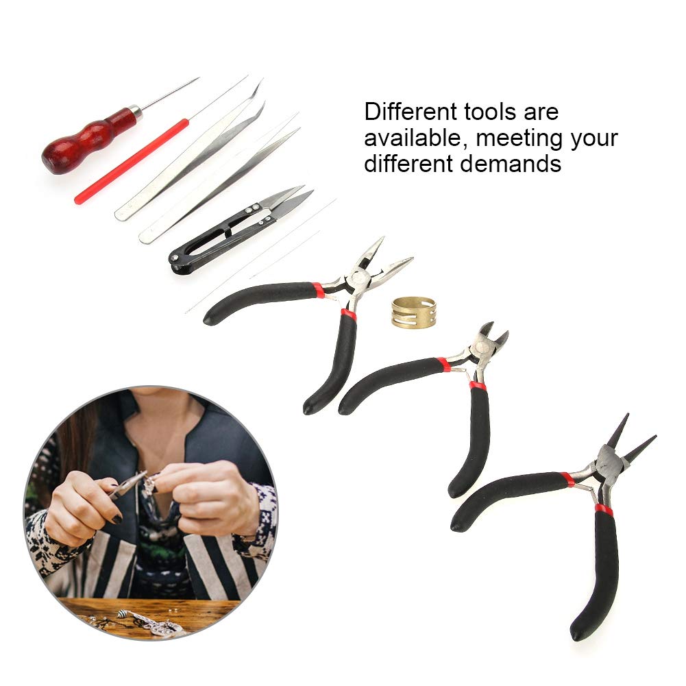 ジュエリー技法の実際と工具セット アクセサリー工具【8点セット】ジップポーチ付きツールセット | ク 趣味・スポーツ・実用
